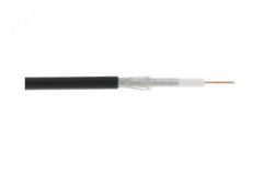 Кабель коаксиальный RG-6 (75 Ом) одножильный CCS внешний PE до -40C черный ЭКО27391 NETLAN