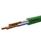 Кабель силовой ППГнг(А)-HF 3х1.5-1 AFUMEX цвет оболочки зеленый РЭК/Prysmian