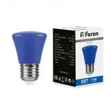 Лампа светодиодная LED 1вт Е27 синий колокольчик 25913 FERON