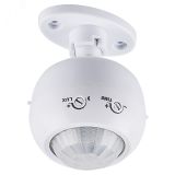 Датчик движения ИК накладной 1200w 120 гр. (гориз.) 360 гр. (верт.) 8м IP20 поворотный белый 22074 FERON