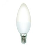 Лампа светодиодная LED-C37-5W/3000K/E14/FR/SLS Форма свеча матовая Теплый (3000K) UL-00008792 Uniel