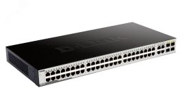 Коммутатор неуправляемый 52 порта, 10/100/1000 Мб/с, 4хRJ45/SFP 128665 D-Link