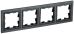 BRITE Рамка 4 поста РУ-4-БрЧ черный BR-M42-K02 IEK