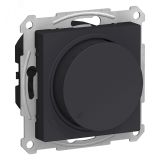 ATLASDESIGN СВЕТОРЕГУЛЯТОР (диммер) повор-нажим, LED, RC, 400Вт, мех., КАРБОН ATN001023 Systeme Electric