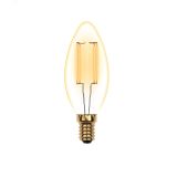 Лампа светодиодная декоративная LED 5вт 220-250В свеча 420Лм Е14 2250К золотая колба Vintage UL-00002396 Uniel