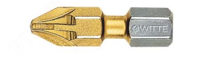 Бита РZ 2 х 25 мм 1/4'' BITFLEX TiN покр. нитрид титана 284462000 WITTE