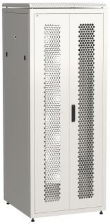 Шкаф сетевой 19' LINEA N 42U 800х800мм двустворчатая перфорированная дверь задняя перфорированная серый LN35-42U88-2PP ITK