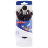 Шнур 2RCA - 2RCA, 1.5 м, GOLD, 06-3043 REXANT