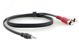 Аудио кабель Jack 3.5 мм. M на 2RCA M, 1.8 м., черный 1000717698 Kramer