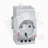Розетка на DIN-pейку 2K+Т немецкий стандарт 10/16А 004285 Legrand