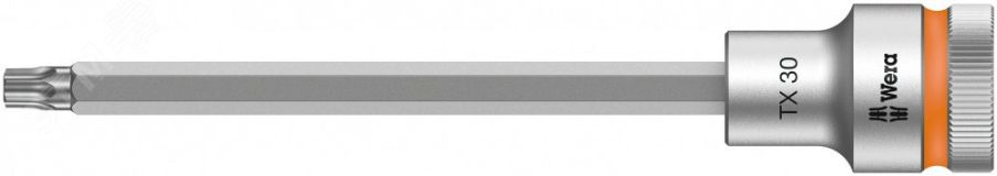 Головка торцевая со вставкой 8767 C HF TORX Zyklop DR 1/2 с фиксацией крепежа TX 30 x 140 мм WE-003853 Wera