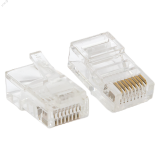 Коннектор RJ-45 TERACOM неэкранированный 8P8C Cat.5E универсальный (упак.10шт) TRC-PLUG-5EUTP-10 EKF