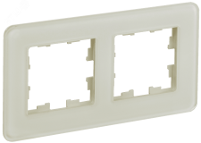 BRITE Рамка 2 поста РУ-2-2-Бр стекло песчаный RE IEK BR-M22-G-41-K98 IEK
