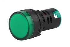 Лампа AD22DS(LED)матрица d22мм зеленый 12В AC/DC Б0045605 ЭРА