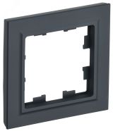 BRITE Рамка 1 пост РУ-1-БрГ графит BR-M12-K53 IEK