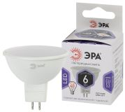 Лампа светодиодная LED MR16-6W-860-GU5.3 (диод софит 6Вт холод GU5.3) (10/100/4200) Б0049069 ЭРА