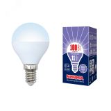 Лампа светодиодная LED-G45-11W/DW/E14/FR/NR Форма шар, матовая. Серия Norma. Дневной белый свет (6500K). Картон. ТМ Volpe UL-00003830 Uniel