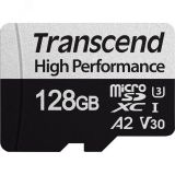 Карта памяти 128GB MicroSD 340S UHS I, SDXC, V30, U3, 160 МБ/с, Class 10 1000679212 Transcend