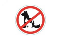 Наклейка запрещающий знак С животными вход запрещен 150х150 мм, 56-0039 REXANT