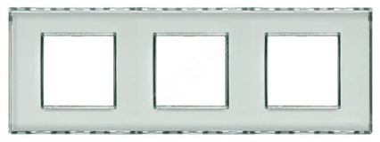 LivingLight Рамка прямоугольная 3 поста Kristall LND4802M3KR BTicino