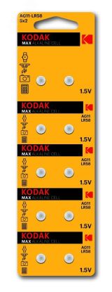 Батарейка Kodak AG11 (361) LR721, LR58 [KAG11-10] MAX Button Cell (100/1000/98000) Б0044716 KODAK
