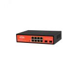 Коммутатор неуправляемый PoE 10 портов, 8хPoE 10/100/1000 Мб/с, 2хSFP, 150 Вт WI-PS310GF Wi-Tek