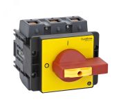 ВЫКЛЮЧАТЕЛЬ-РАЗЪЕДИНИТЕЛЬ 3P 125A IP20 С КРАСНОЙ РУКОЯТКОЙ НА ДВЕРЦУ 4 ВИНТА 1 ЗАМОК MSD125360R Systeme Electric