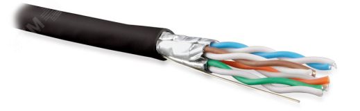 Кабель витая пара UFTP4-C6A-S23-IN-PVC-BK-500 (500 м) U/FTP кат 6a (10GBE) 445114 Hyperline