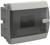 UNION Compact Корпус пластиковый ЩРВ-П-6 IP41 черная прозрачная дверь IEK UIC-KP12-V-06-41-K01 IEK