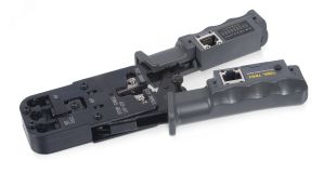 Инструмент обжимной 3 в 1 для RJ-45, RJ-11/12 с тестером для витой пары 9766c Cabeus
