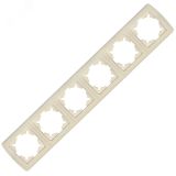 Маргарита Маргарита рамка шестиместная горизонтальная  сл.кость (ivory) (еврослот) 1085-I UNIVersal