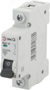 Автоматический выключатель NO-902-100 ВА47-29 1P 6А кривая C (12/180/5040) Б0031717 ЭРА
