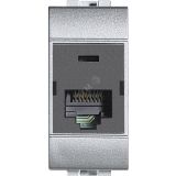 LivingLight Розетка компьютерная RJ45 UTP категория 6 IDC 110 алюминий NT4262C6 BTicino