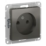 Розетка ATLASDESIGN без заземления 16А механизм сталь ATN000941 Systeme Electric