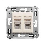 Avanti Розетка RJ-45 в стену, кат.6 двойная экранированная, ''Ванильная дымка'' 4405394 DKC