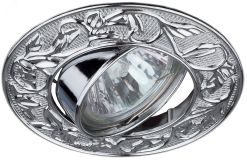 Светильник встраиваемый литой поворотный лианы KL11A CH MR16,12V/220V, 50W хром (100/1400) C0043686 ЭРА
