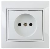 Розетка 2P, 16А-250В, СУ, б.л., Plano, белый, 1Э-201-01 Б0042440 ЭРА