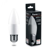 Лампа светодиодная LED 6вт Е27 теплый матовая свеча Feron.PRO 38050 FERON