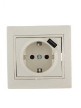 MIRA Розетка с/з + USB разъём кремовый 701-0303-181 Lezard