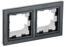 BRITE Рамка 2 поста IP44 РУ-2-БрЧ-44 черный BR-M22-44-K02 IEK