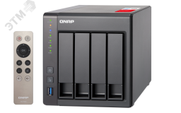 Сетевое хранилище 4 отсека 3,5''/2,5'', Intel Celeron J1900 2,0 ГГц (2,42 ГГц), 2 ГБ 1000692752 QNAP