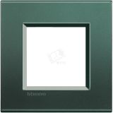 LivingLight Рамка прямоугольная 1 пост Зеленый шелк LNA4802PK BTicino