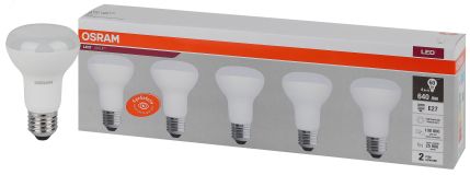 Лампа светодиодная LED 8 Вт E27 4000К 640Лм гриб 220 В (замена 60Вт) OSRAM упаковка 5 штук 4058075584068 LEDVANCE