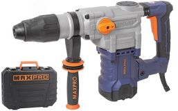 Перфоратор демонтажный SDS-Max 1600 Вт, 630 об/мин, 9 Дж, бетон 50 мм, антивибрационная ручка, набор зубил 85096 MAX-PRO