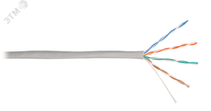 Витая пара СORDLINE U/UTP 4 пары 5e Сu одж.       24AWG(0,51мм) вн.PVC сер.305м УТ-00000442 Cordline