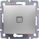 VALENA Переключатель промышленный 10A с подсветкой алюминий 770148 Daccord/Legrand