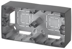 Коробка наклад. монтажа 2 поста, Эра12, графит 12-6102-12 Б0043176 ЭРА