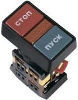 Кнопка PPBB-30N Пуск-Стоп с подсветкой неон 1з+1р 240В BBD21-PPBB-K51 IEK