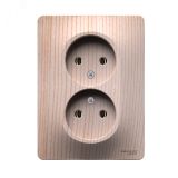 GLOSSA розетка двойная без заземления,16А, в сборе, сосна GSL001520 Systeme Electric