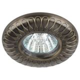Светильник литой MR16,12V/220V, 50W бронза (100/2100) Б0021528 ЭРА